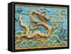 Detail of the Nine Dragons Screen, Palace of Tranquility and Longevity, Forbidden City, Beijing, Ch-Neale Clark-Framed Stretched Canvas