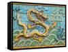 Detail of the Nine Dragons Screen, Palace of Tranquility and Longevity, Forbidden City, Beijing, Ch-Neale Clark-Framed Stretched Canvas