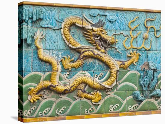 Detail of the Nine Dragons Screen, Palace of Tranquility and Longevity, Forbidden City, Beijing, Ch-Neale Clark-Stretched Canvas