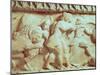 Detail of the North Frieze of the Siphnian Treasury Depicting Gods Fighting Giants, circa 525 BC-null-Mounted Giclee Print
