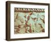 Detail of the North Frieze of the Siphnian Treasury Depicting Gods Fighting Giants, circa 525 BC-null-Framed Giclee Print