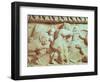 Detail of the North Frieze of the Siphnian Treasury Depicting Gods Fighting Giants, circa 525 BC-null-Framed Giclee Print