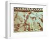 Detail of the North Frieze of the Siphnian Treasury Depicting Gods Fighting Giants, circa 525 BC-null-Framed Giclee Print