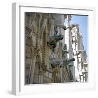 Detail of the north side of Notre Dame, 12th century-Unknown-Framed Photographic Print