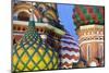 Detail of the Onion Domes of St. Basil's Cathedral in Red Square, Moscow, Russia, Europe-Martin Child-Mounted Photographic Print