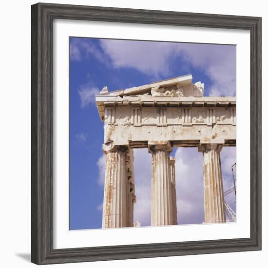 Detail of the Parthenon, Acropolis, Unesco World Heritage Site, Athens, Greece, Europe-Roy Rainford-Framed Photographic Print