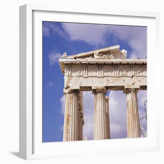 Detail of the Parthenon, Acropolis, Unesco World Heritage Site, Athens, Greece, Europe-Roy Rainford-Framed Photographic Print