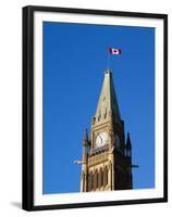 Detail of the Peace Tower, Ottawa, Ontario, Canada-Walter Bibikow-Framed Premium Photographic Print