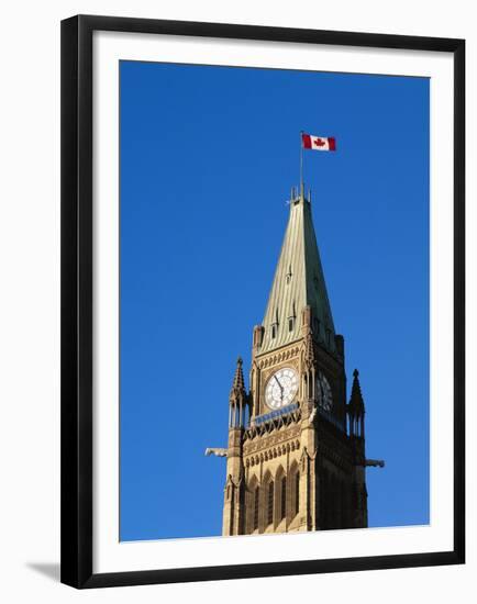 Detail of the Peace Tower, Ottawa, Ontario, Canada-Walter Bibikow-Framed Premium Photographic Print