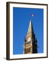 Detail of the Peace Tower, Ottawa, Ontario, Canada-Walter Bibikow-Framed Premium Photographic Print