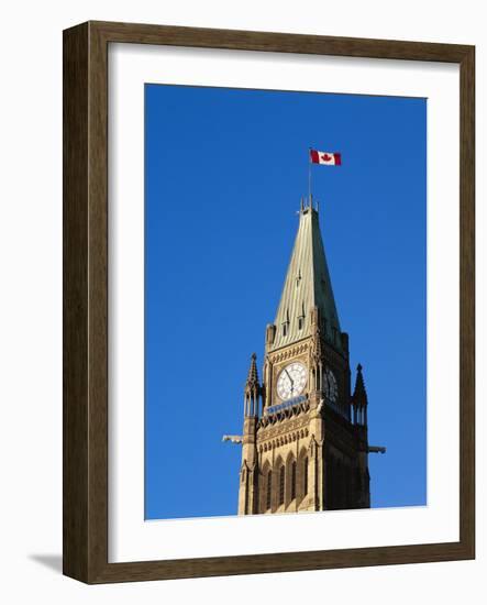 Detail of the Peace Tower, Ottawa, Ontario, Canada-Walter Bibikow-Framed Photographic Print