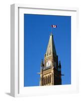 Detail of the Peace Tower, Ottawa, Ontario, Canada-Walter Bibikow-Framed Photographic Print