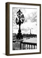 Detail of the Pont  Alexander III bridge - with the Eiffel Tower in the background - Seine River --Philippe Hugonnard-Framed Photographic Print