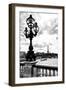 Detail of the Pont  Alexander III bridge - with the Eiffel Tower in the background - Seine River --Philippe Hugonnard-Framed Photographic Print