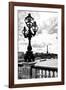 Detail of the Pont  Alexander III bridge - with the Eiffel Tower in the background - Seine River --Philippe Hugonnard-Framed Photographic Print