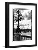 Detail of the Pont  Alexander III bridge - with the Eiffel Tower in the background - Seine River --Philippe Hugonnard-Framed Photographic Print