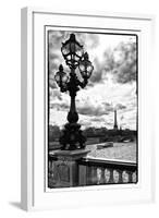 Detail of the Pont  Alexander III bridge - with the Eiffel Tower in the background - Seine River --Philippe Hugonnard-Framed Photographic Print