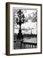 Detail of the Pont  Alexander III bridge - with the Eiffel Tower in the background - Seine River --Philippe Hugonnard-Framed Photographic Print