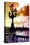 Detail of the Pont  Alexander III bridge - with the Eiffel Tower in the background - Seine River --Philippe Hugonnard-Stretched Canvas