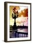 Detail of the Pont  Alexander III bridge - with the Eiffel Tower in the background - Seine River --Philippe Hugonnard-Framed Photographic Print