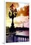 Detail of the Pont  Alexander III bridge - with the Eiffel Tower in the background - Seine River --Philippe Hugonnard-Framed Premium Photographic Print