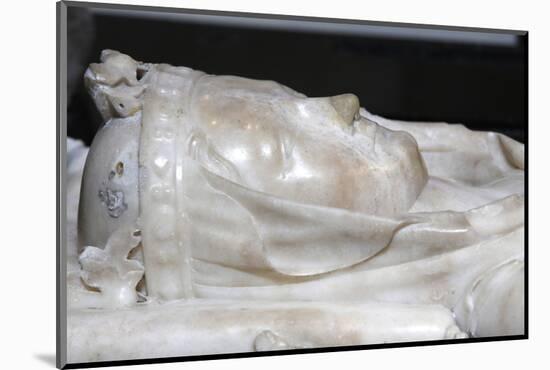 Detail of the recumbent effigy on the tomb of Isabella of Aragon wife of Philip III the bold-Godong-Mounted Photographic Print