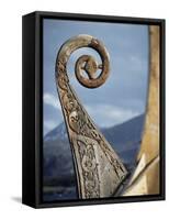 Detail of the Replica of a 9th Century Ad Viking Ship, Oseberg, Norway, Scandinavia, Europe-David Lomax-Framed Stretched Canvas