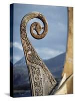 Detail of the Replica of a 9th Century Ad Viking Ship, Oseberg, Norway, Scandinavia, Europe-David Lomax-Stretched Canvas