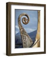 Detail of the Replica of a 9th Century Ad Viking Ship, Oseberg, Norway, Scandinavia, Europe-David Lomax-Framed Photographic Print