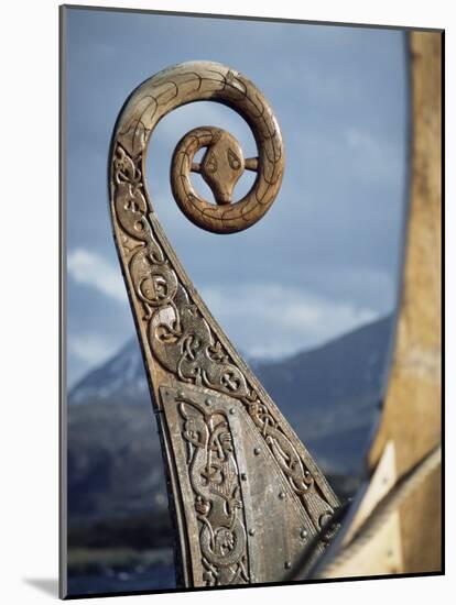 Detail of the Replica of a 9th Century Ad Viking Ship, Oseberg, Norway, Scandinavia, Europe-David Lomax-Mounted Photographic Print