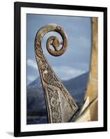 Detail of the Replica of a 9th Century Ad Viking Ship, Oseberg, Norway, Scandinavia, Europe-David Lomax-Framed Photographic Print