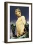 Detail of the Roman Sea God Neptune from Neptune Fountain by Bartolomeo Ammannati and Giambologna-Jon Hicks-Framed Photographic Print