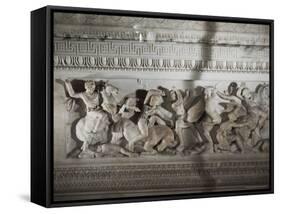 Detail of the Sarcophagus of Alexander the Great, Istanbul Museum, Turkey, Eurasia-Richard Ashworth-Framed Stretched Canvas