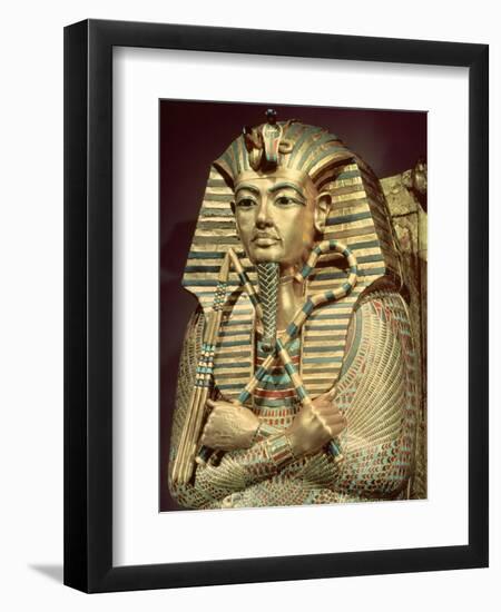 Detail of the Second Mummiform Coffin of Tutankhamun (circa 1370-52 BC) New Kingdom-null-Framed Giclee Print