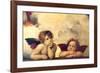 Detail of the Sistine Madonna, c.1514-Raphael-Framed Giclee Print