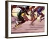 Detail of the Start of a Men's 100 Meter Sprint Race-null-Framed Photographic Print