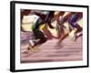 Detail of the Start of a Men's 100 Meter Sprint Race-null-Framed Photographic Print