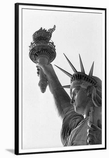 Detail of the Statue of Liberty by Frederic Auguste Bartholdi-null-Framed Premium Photographic Print