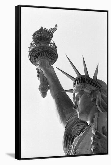 Detail of the Statue of Liberty by Frederic Auguste Bartholdi-null-Framed Stretched Canvas