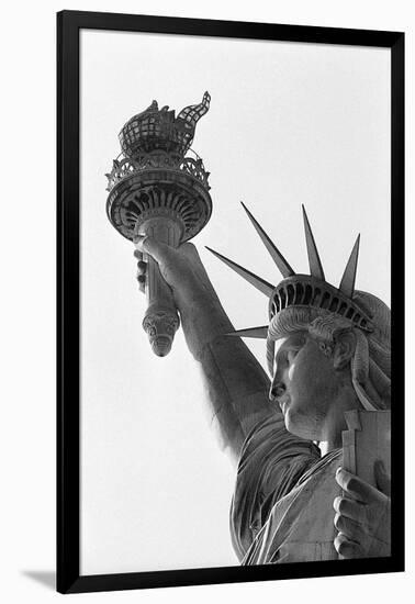 Detail of the Statue of Liberty by Frederic Auguste Bartholdi-null-Framed Photographic Print