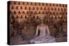 Detail of the Statues of Wat Si Saket Buddhist Temple, Dating Back to 1818, Vientiane, Laos-null-Stretched Canvas