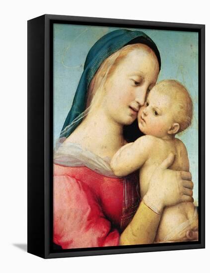 Detail of the 'Tempi' Madonna, 1508-Raphael-Framed Stretched Canvas