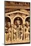 Detail of the tympanum depicting the Last Judgment and Heaven, Sainte-Foy de Conques abbey church-Godong-Mounted Photographic Print