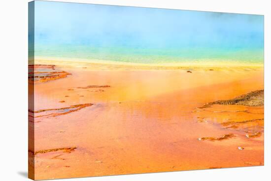 Detail of the Vibrant Colors of Grand Prismatic Pool, Yellowstone NP-dzain-Stretched Canvas