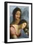 Detail of the Virgin and St. Anne from the Virgin and Child with St. Anne, C.1510 (Oil on Panel)-Leonardo Da Vinci-Framed Giclee Print