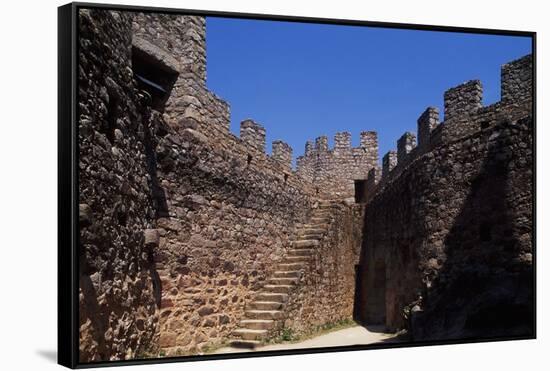 Detail of the Walls from Inside of the Knights Templar' Castle, 12th Century, Almourol, Portugal-null-Framed Stretched Canvas