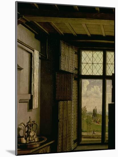 Detail of the Window, from the St. Barbara Wing of the Werl Altarpiece, 1438-Master of Flemalle-Mounted Giclee Print