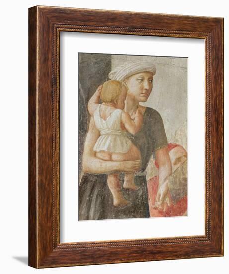 Detail of the Woman and Child, from St. Peter and St. Paul Distributing Alms, C.1427 (Detail)-Tommaso Masaccio-Framed Giclee Print