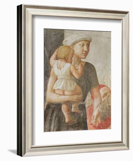 Detail of the Woman and Child, from St. Peter and St. Paul Distributing Alms, C.1427 (Detail)-Tommaso Masaccio-Framed Giclee Print
