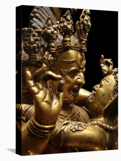 Detail of Tibetan Sculpture of Hayagriva and Consort-null-Stretched Canvas